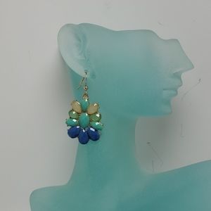 Tri-color beaded earrings